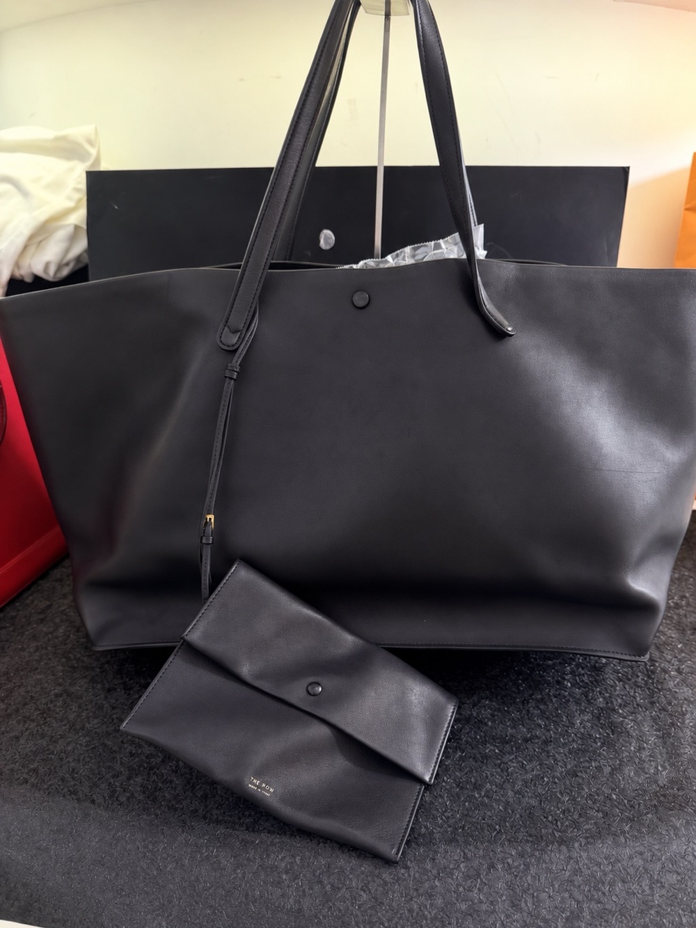 Auth The Row Leather Idaho Bag XL Saddle LeatherTote/Shoulder Bag Original:$6090 - Picture 2 of 8